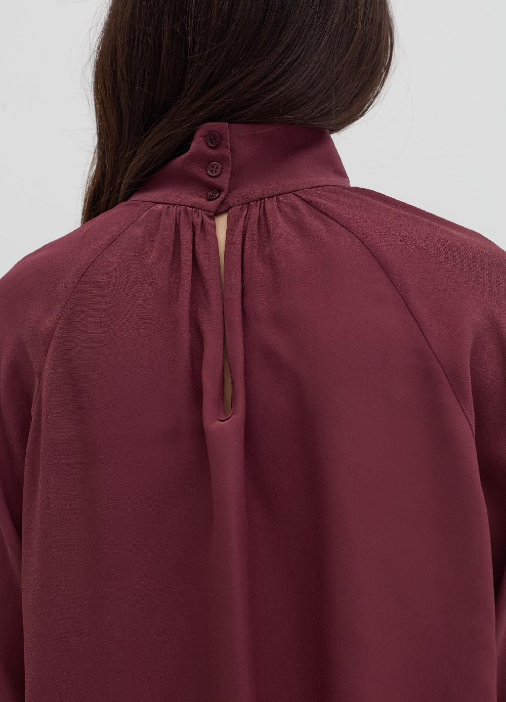 Stefanel Blusa a collo alto in viscosa e seta Nuovi prodotti