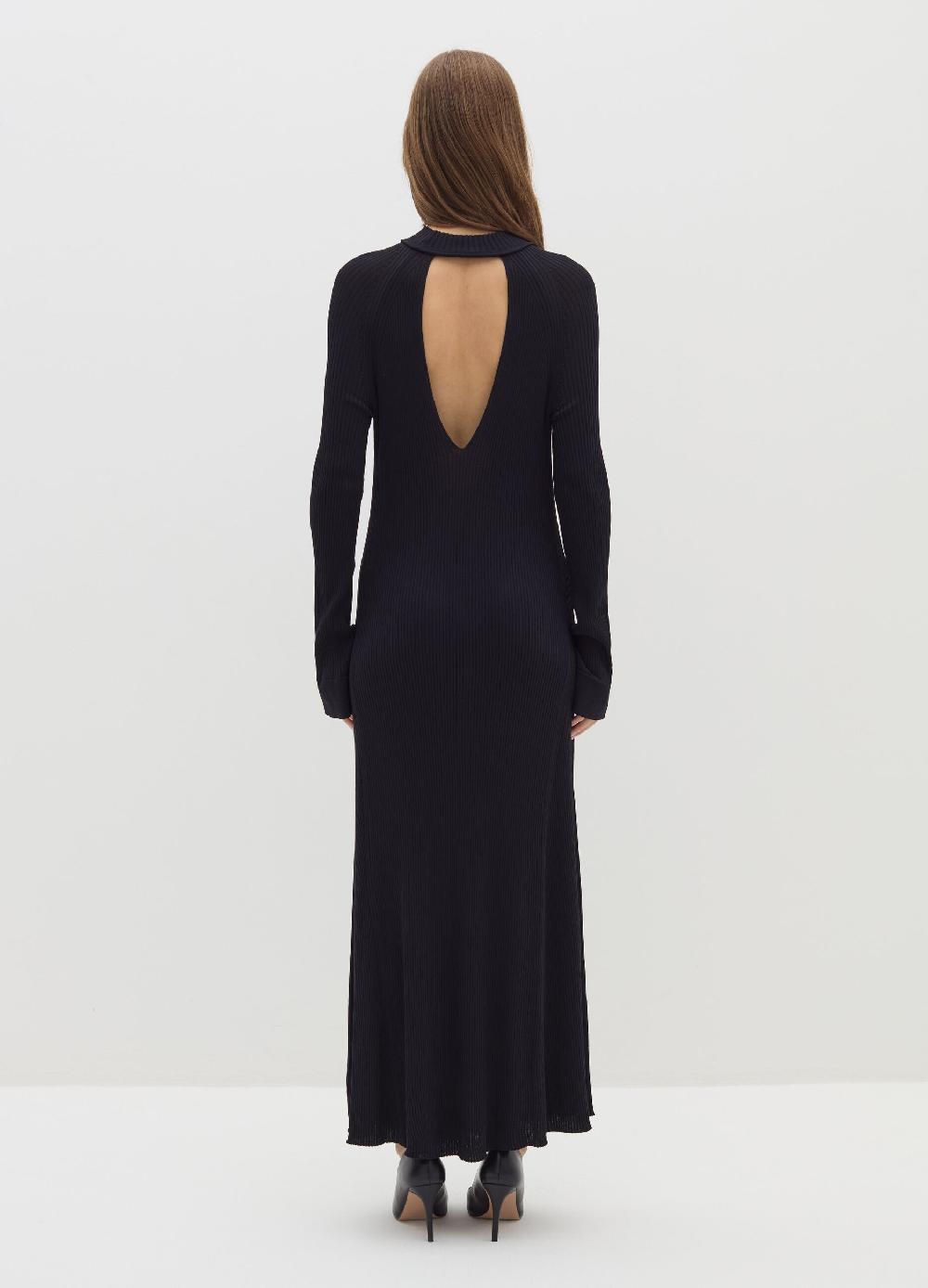 Stefanel Vestito lungo a coste piatte cut out Super Saving Price