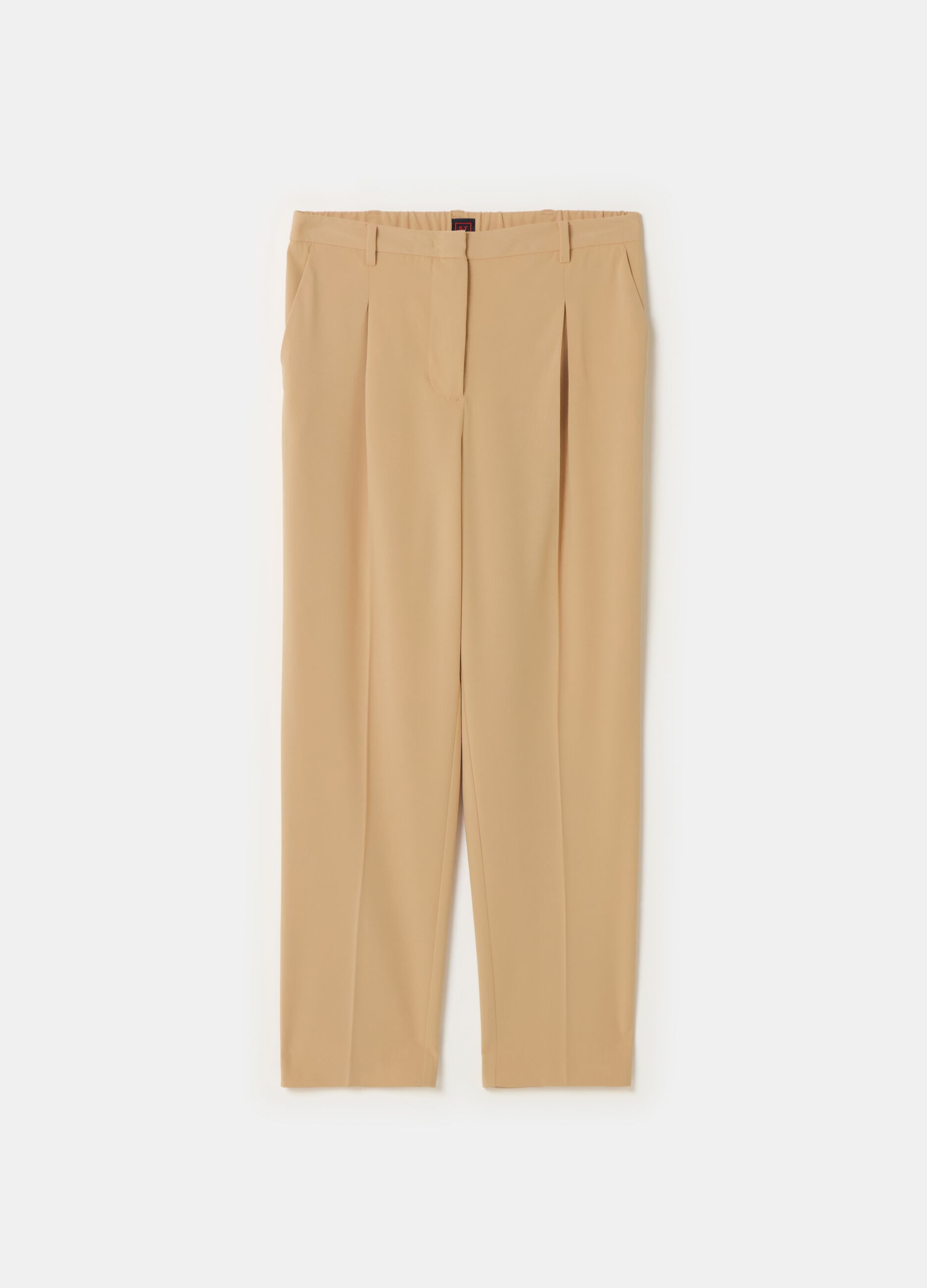 Stefanel Pantalone a sigaretta in gabardina con pinces Rilascio limitato