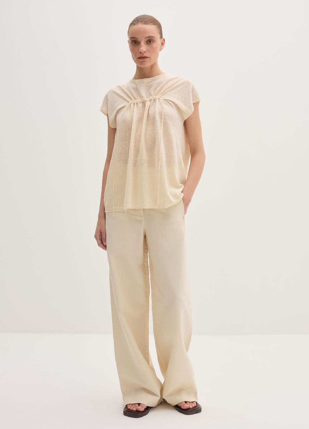 Stefanel Maglia in misto lino con coulisse Promozione temporanea