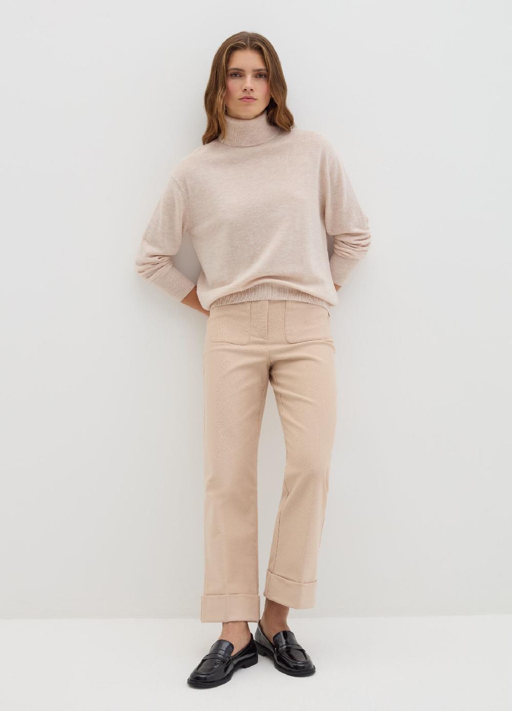 Stefanel Pantalone crop in twill stretch Discount Store per i nuovi prodotti