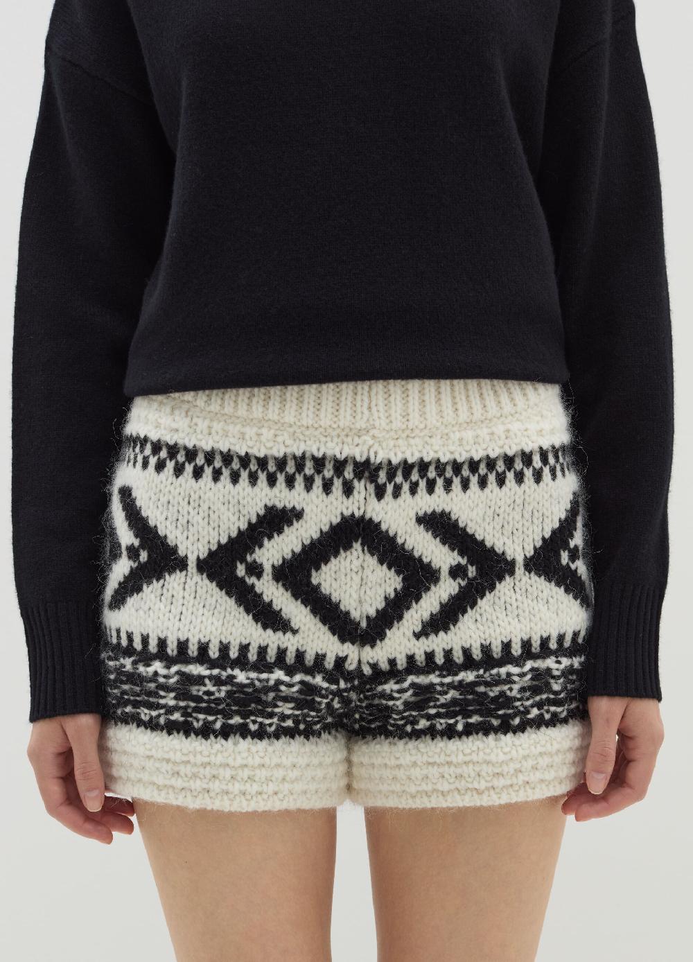 Stefanel Shorts in stoppino con motivo jacquard Super sconto