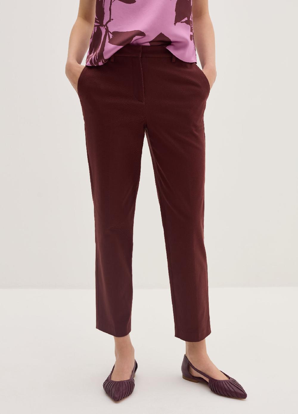 Stefanel Pantalone a sigaretta cropped in twill Enormi sconti