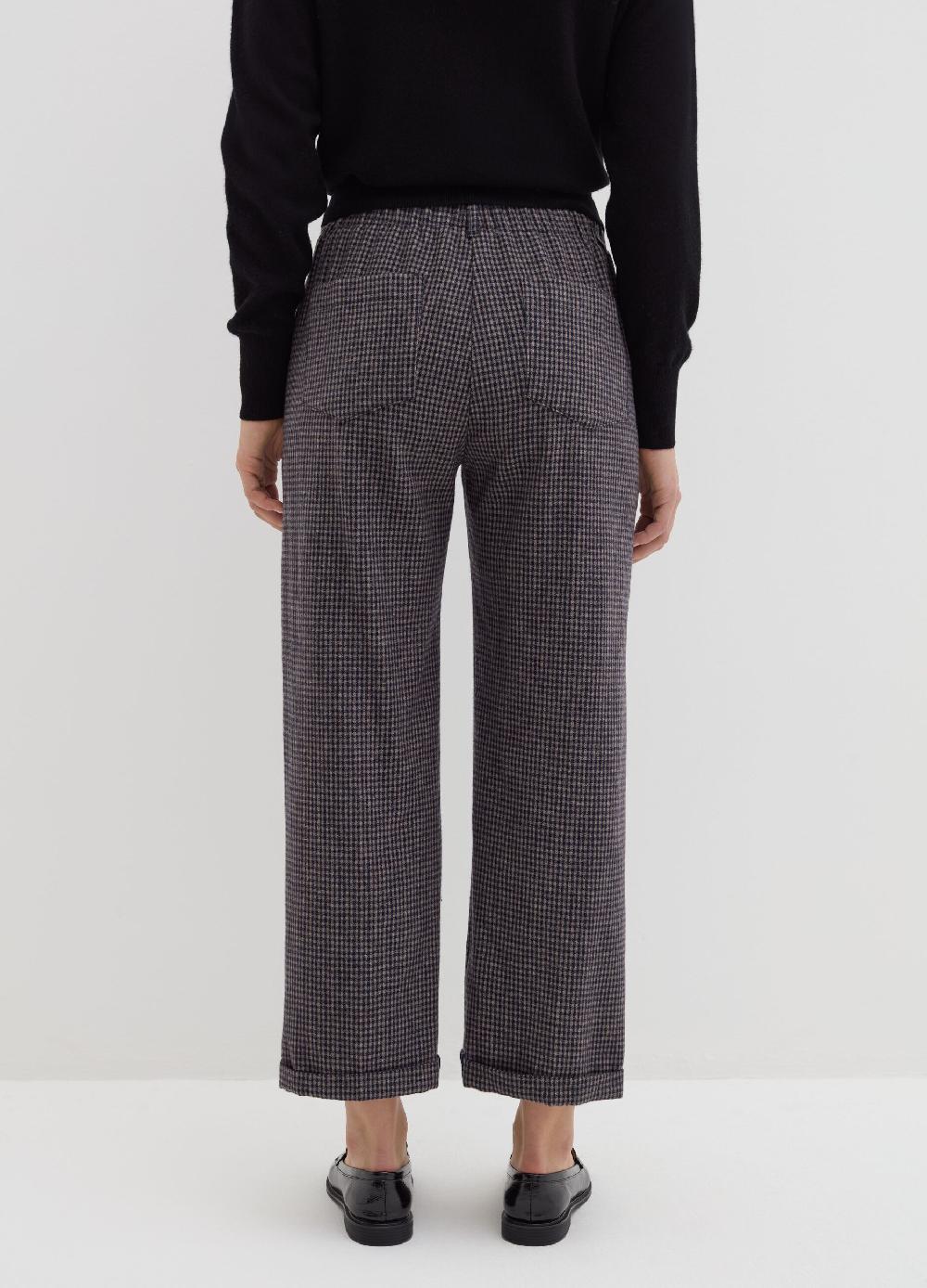 Stefanel Pantalone cropped a sigaretta fantasia check Trasporto libero internazionale