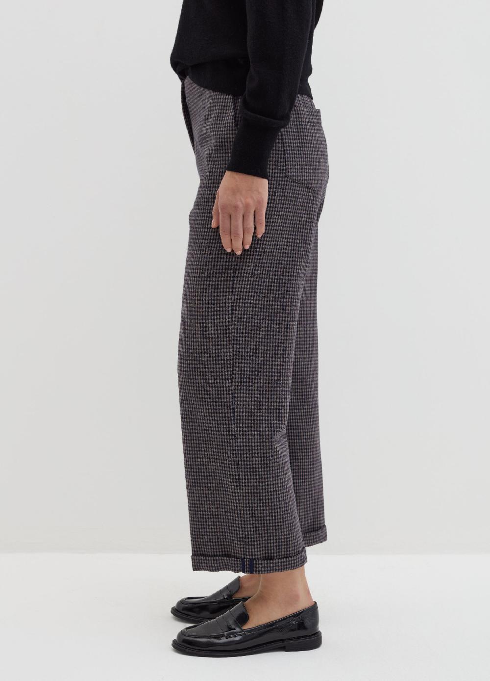 Stefanel Pantalone cropped a sigaretta fantasia check Trasporto libero internazionale