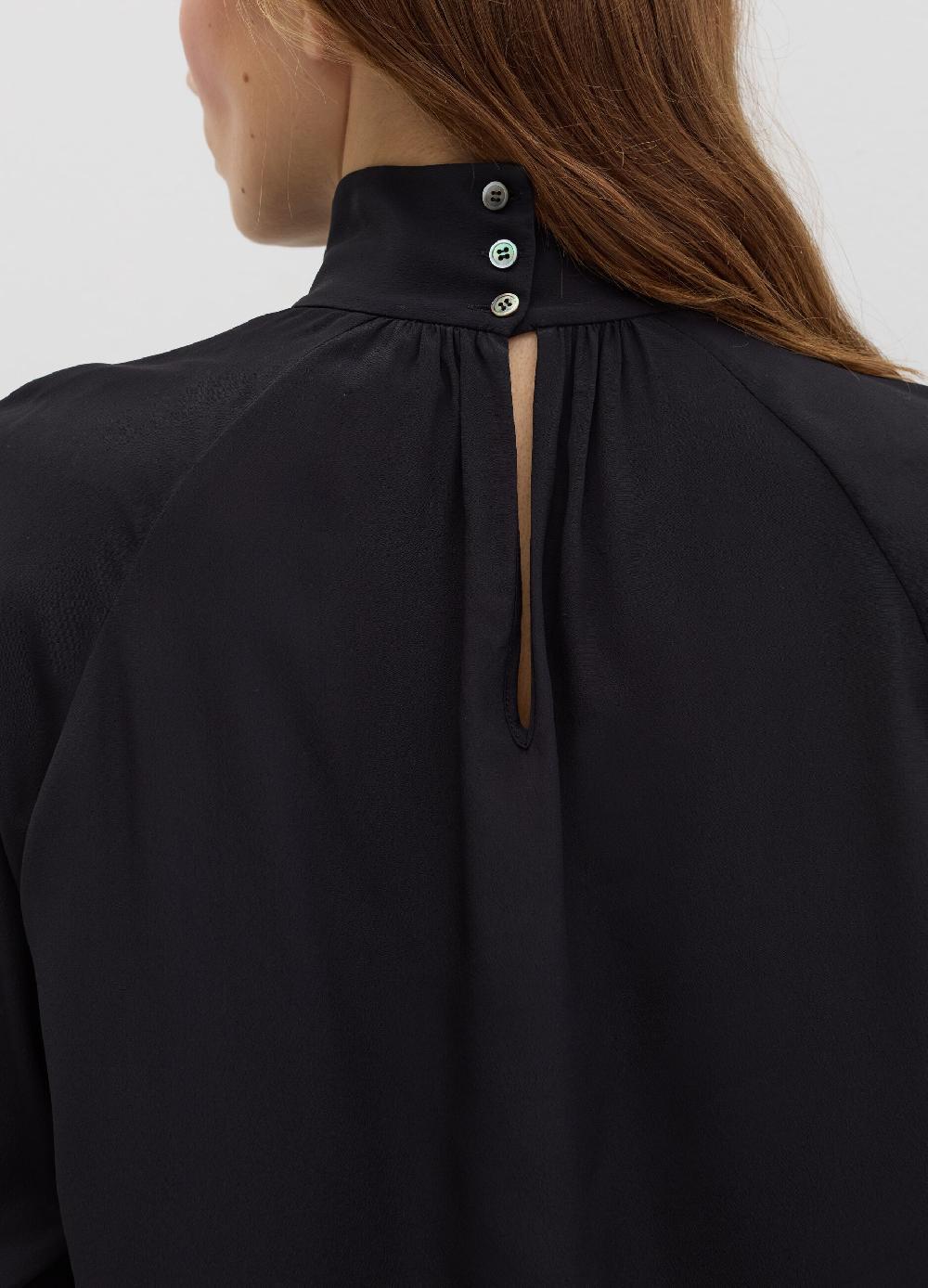 Stefanel Blusa a collo alto in viscosa e seta Limitato a 3 giorni