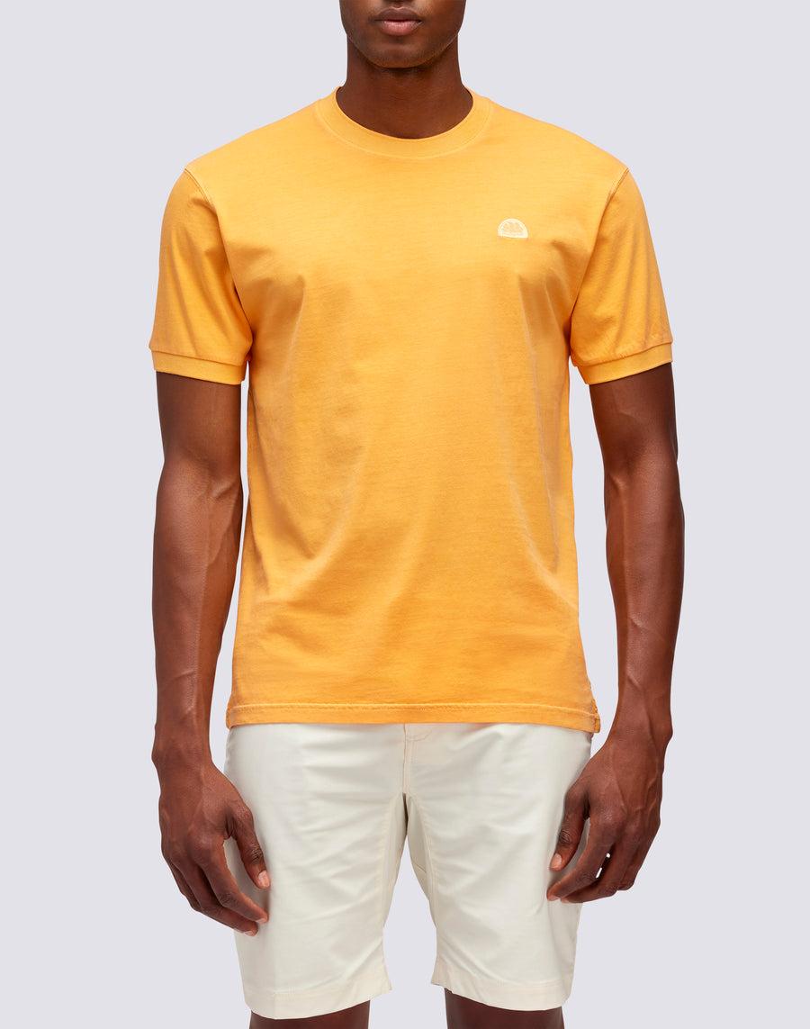 Sundek T-SHIRT NEW DEY GIROCOLLO TINTO CAPO CON LOGO m108tej78tc-a3301 In Vendita
