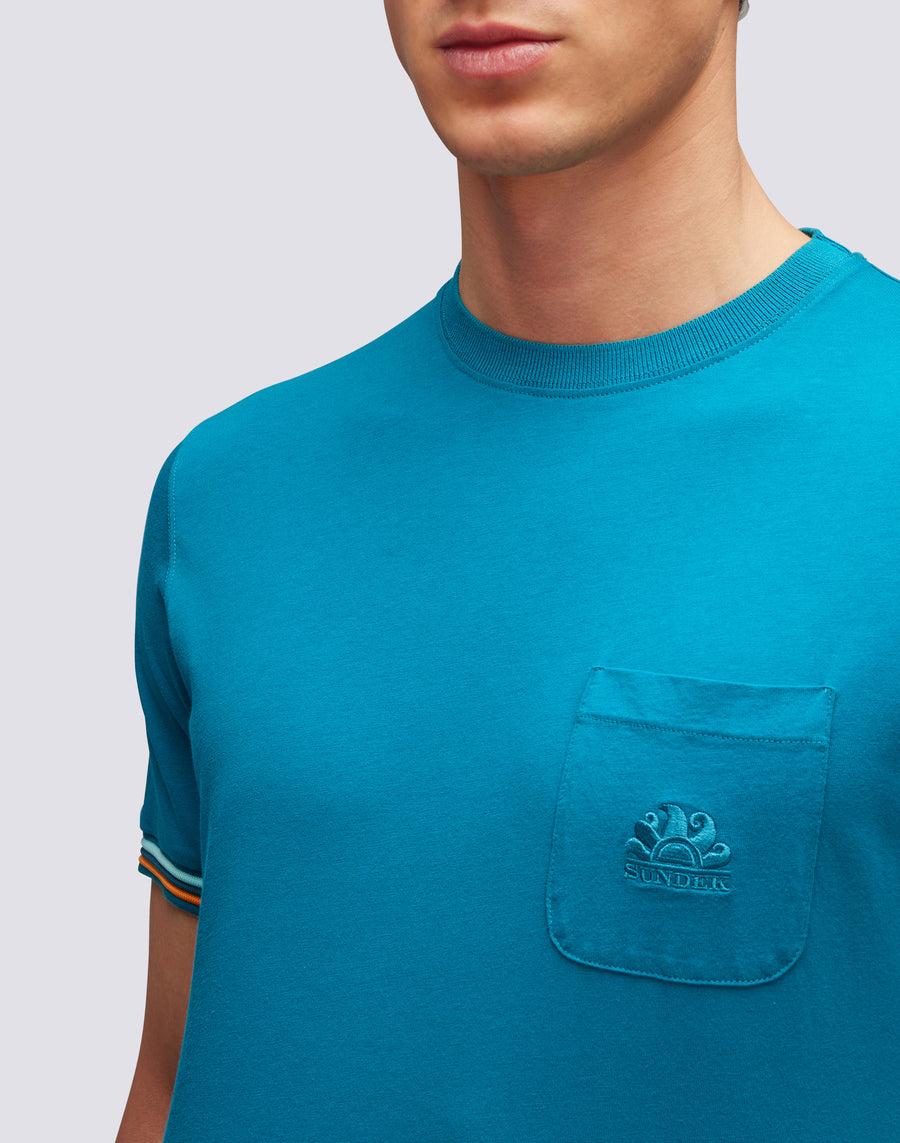 Sundek T-SHIRT FINN GIROCOLLO CON TASCHINO m775tej7800-01203 Hotsell