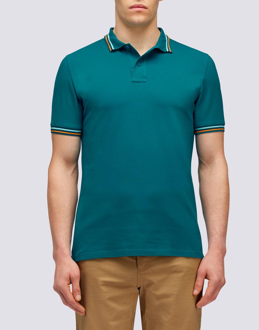 Sundek POLO BRICE IN COTONE PIQUET CON DETTAGLI TRICOLOR m779plj6500-01203 Promozione