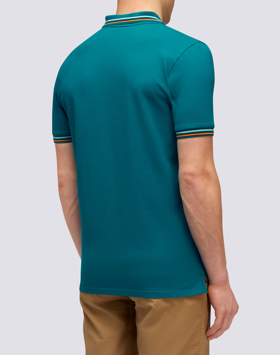 Sundek POLO BRICE IN COTONE PIQUET CON DETTAGLI TRICOLOR m779plj6500-01203 Promozione