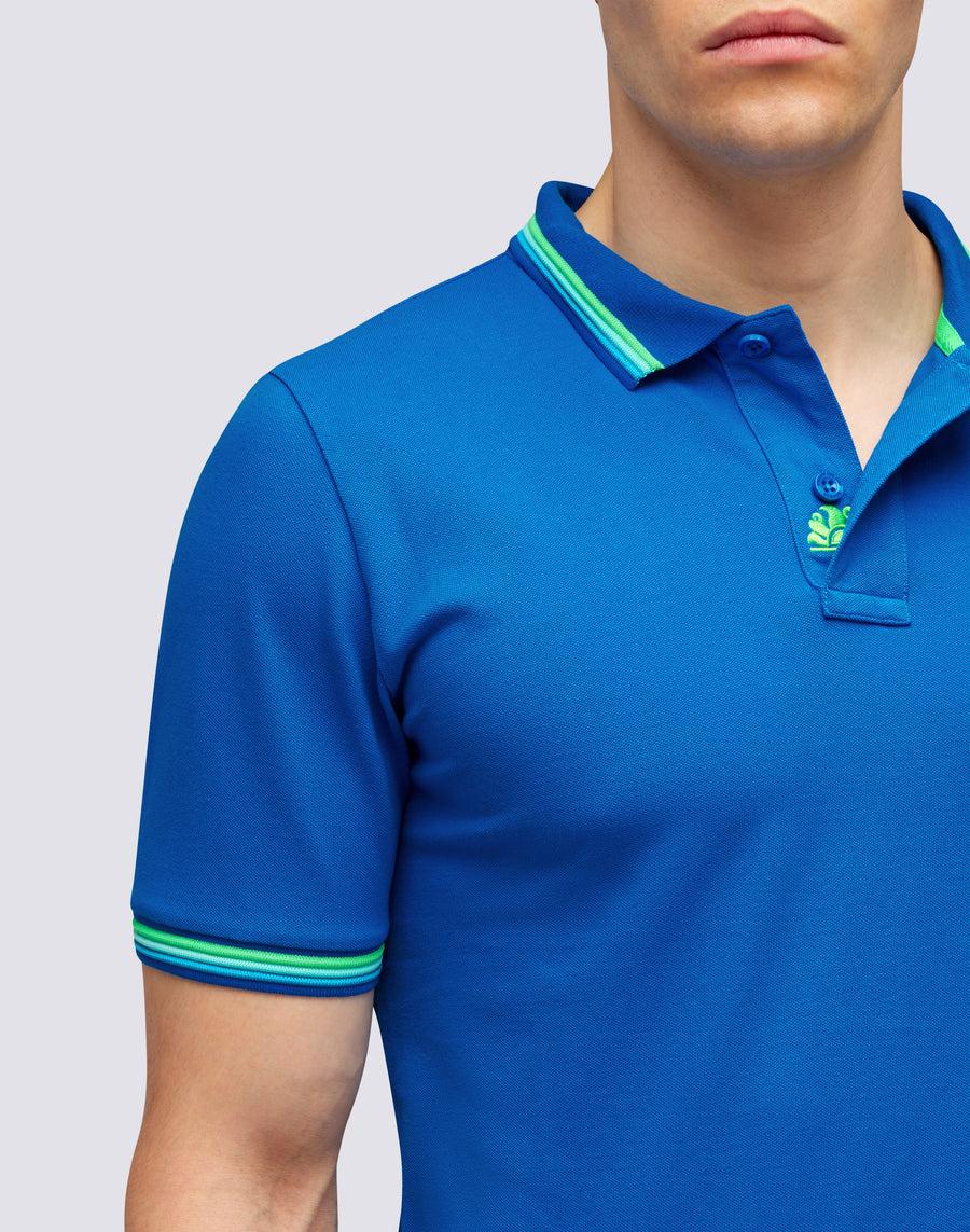 Sundek POLO BRICE IN COTONE PIQUET CON DETTAGLI TRICOLOR m779plj6500-a2201 Officina