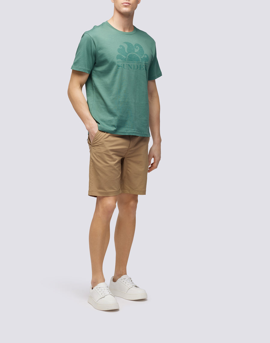 Sundek T-SHIRT MANICHE CORTE CON LOGO m021tej78ot-a1600 In Saldo