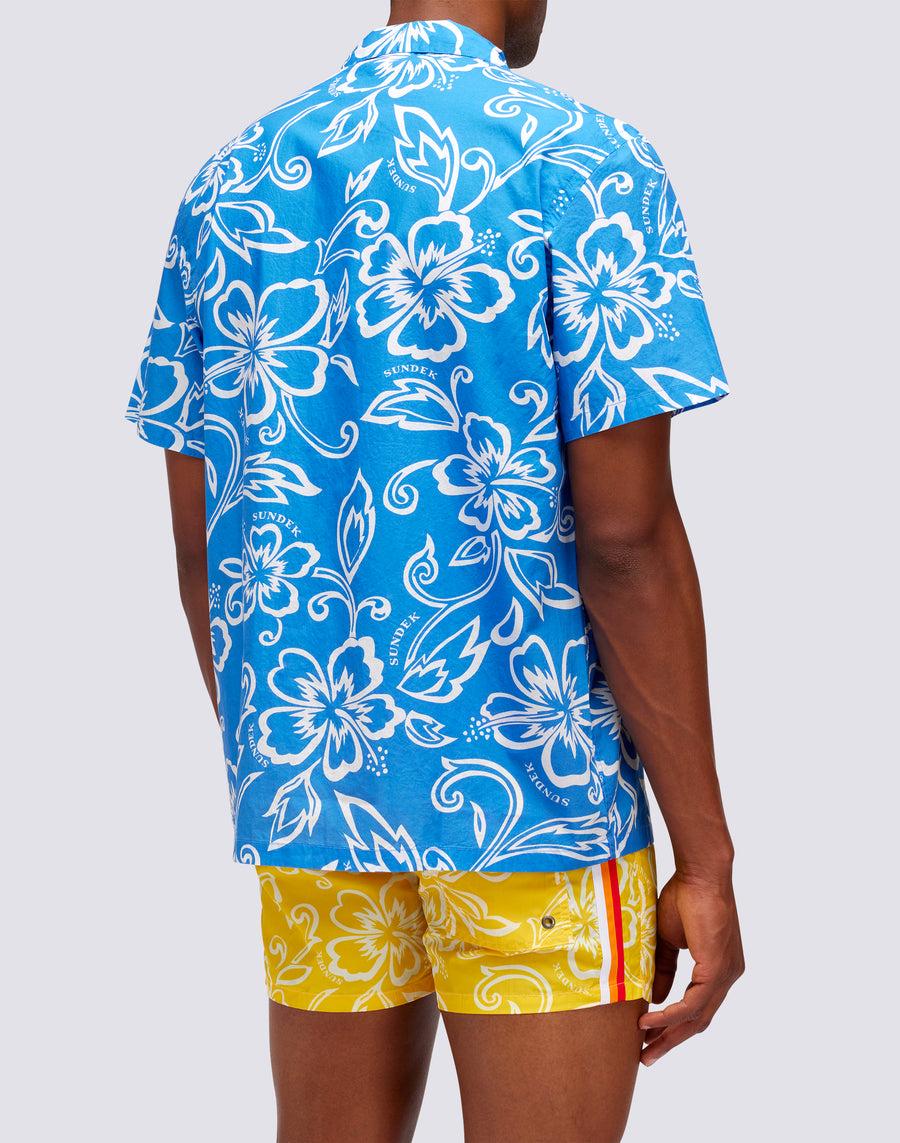 Sundek CAMICIA CON STAMPA HIBISCUS VINTAGE m817shmu1ia-616ia 2025