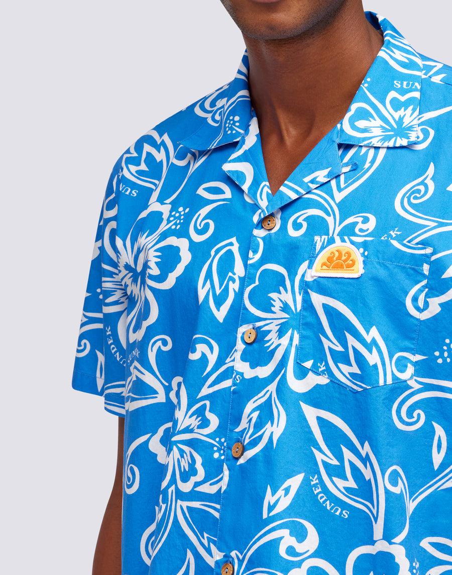 Sundek CAMICIA CON STAMPA HIBISCUS VINTAGE m817shmu1ia-616ia 2025
