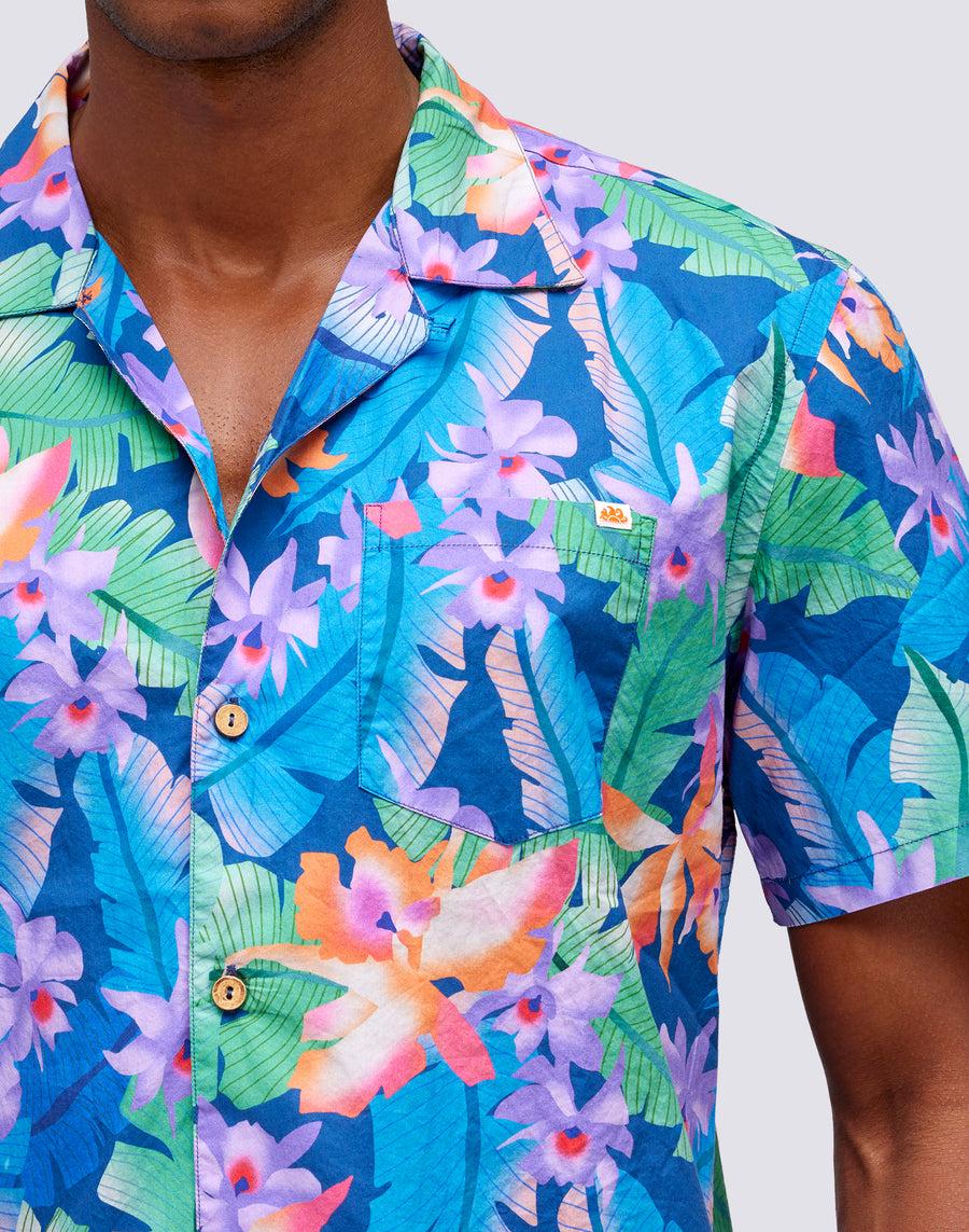 Sundek CAMICIA CON STAMPA FLOREALE ALL OVER m817shmu100-007o8 Vendita Economica