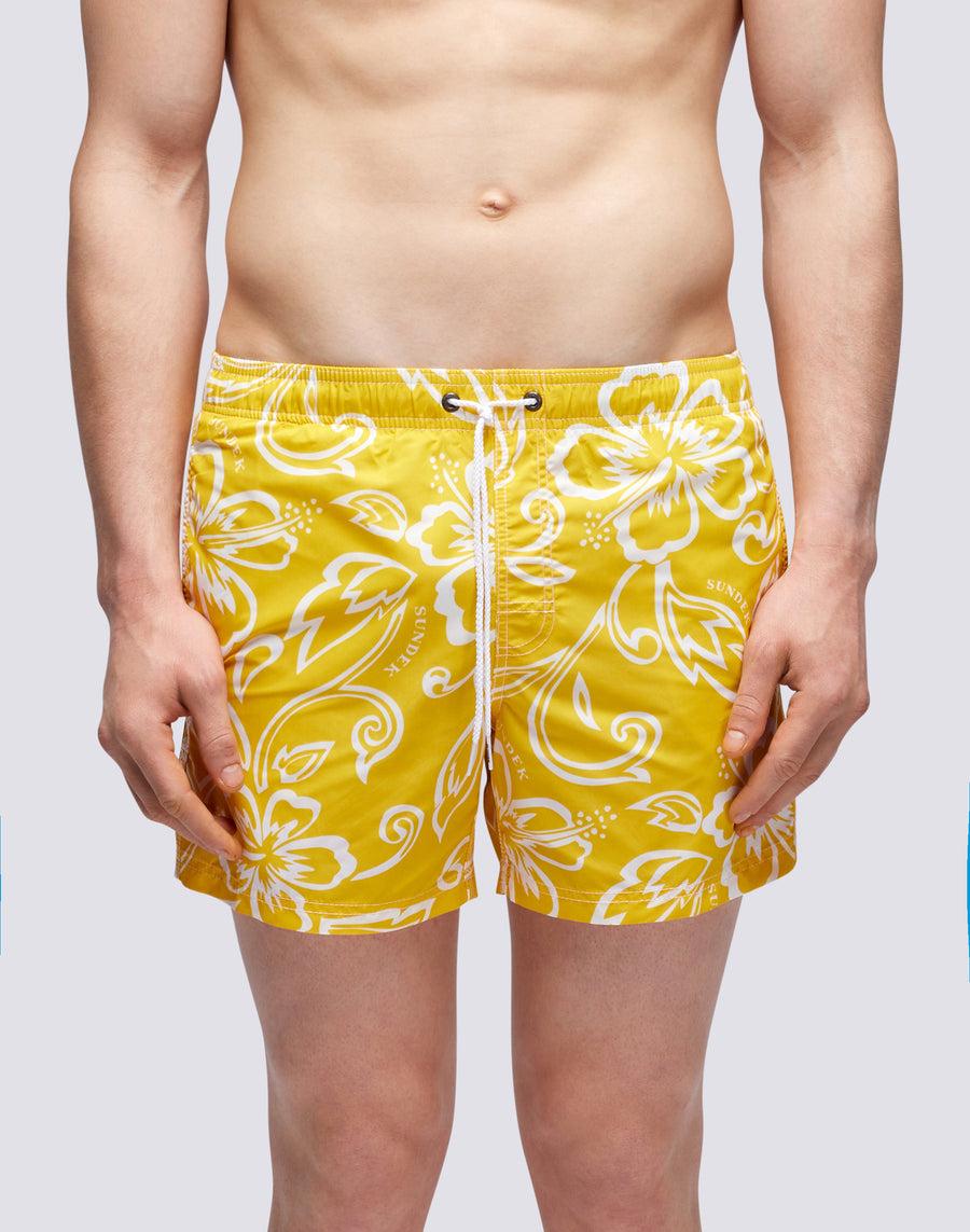 Sundek COSTUME A PANTALONCINO CORTO VITA ELASTICATA STAMPA ARCHIVE HIBISCUS m504bdta1ia-a29ia Vendita