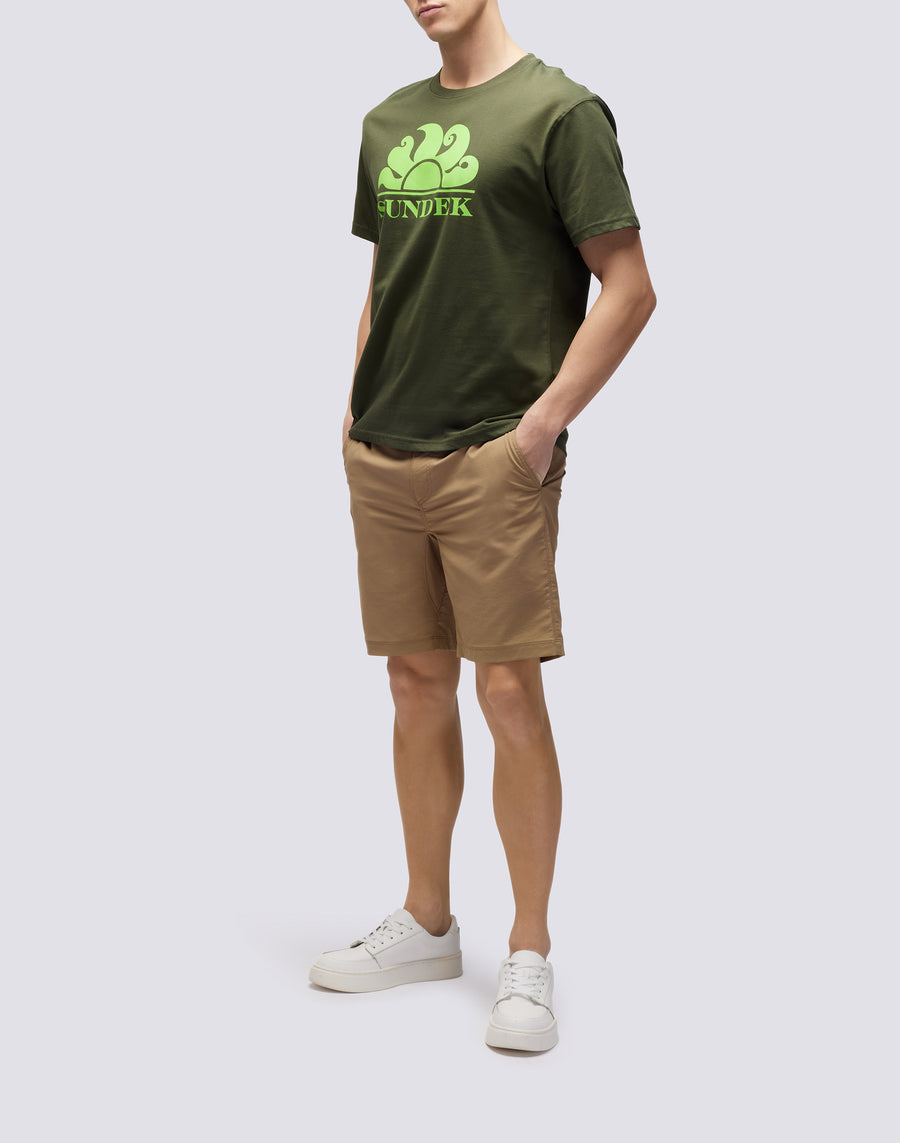 Sundek T-SHIRT GIROCOLLO CON STAMPA LOGO m021tej7800-30204 Promozione