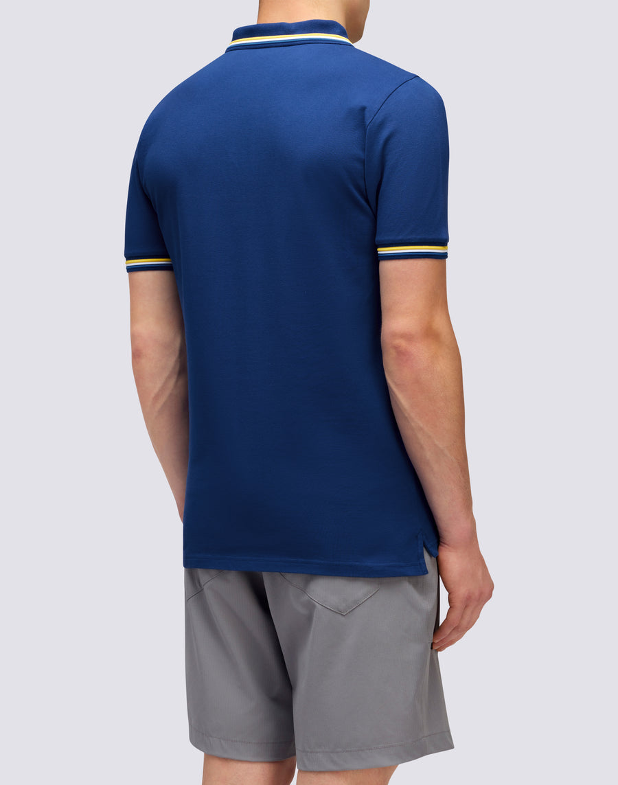Sundek POLO BRICE IN COTONE PIQUET CON DETTAGLI TRICOLOR m779plj6500-a1701 In Vendita