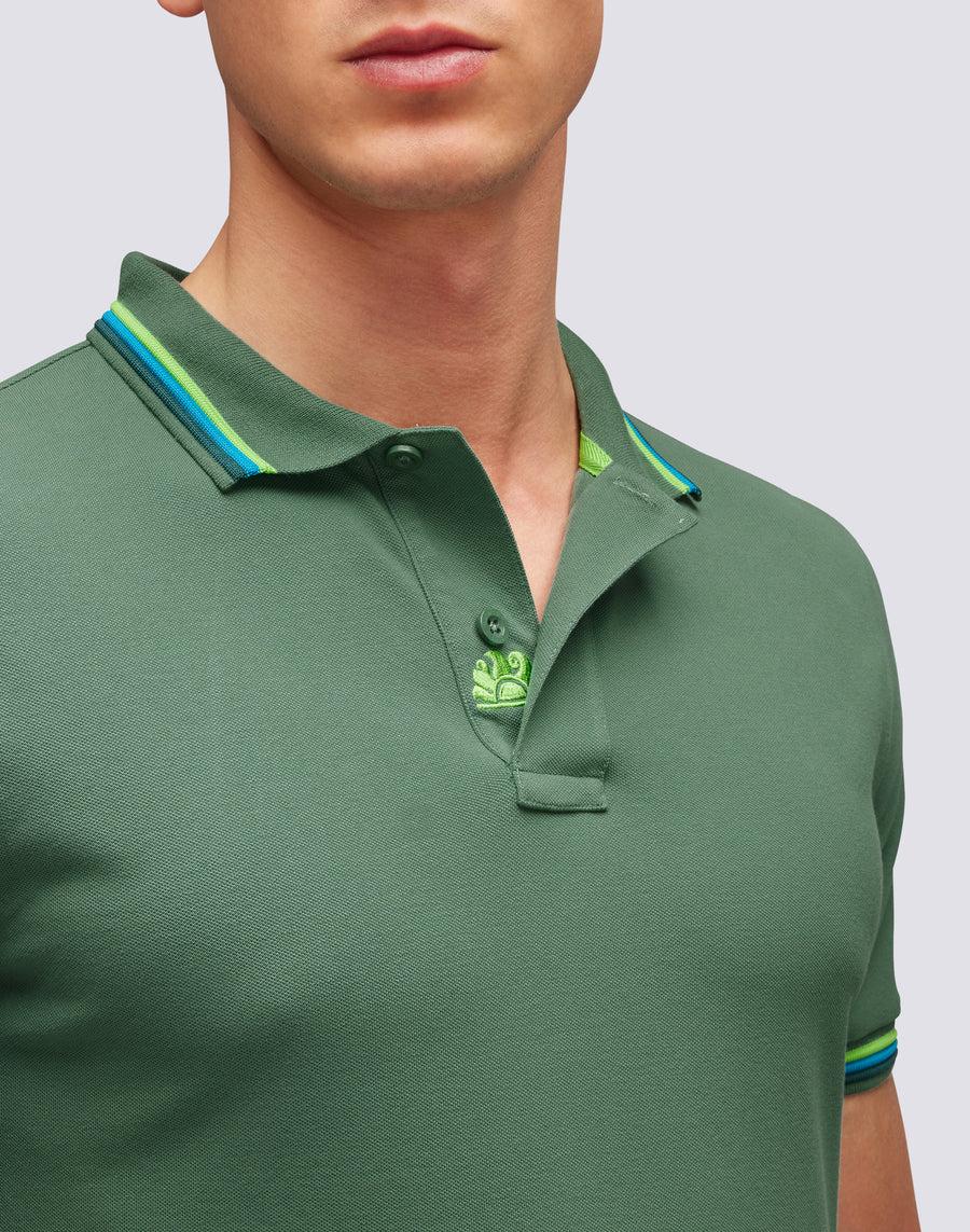Sundek POLO BRICE IN COTONE PIQUET CON DETTAGLI TRICOLOR m779plj6500-a1601 I Più Venduti