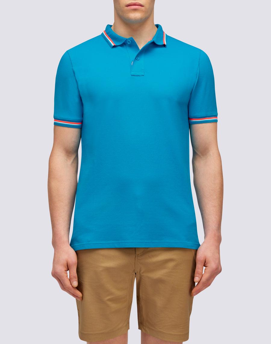 Sundek POLO BRICE IN COTONE PIQUET CON DETTAGLI TRICOLOR m779plj6500-67403 Moda