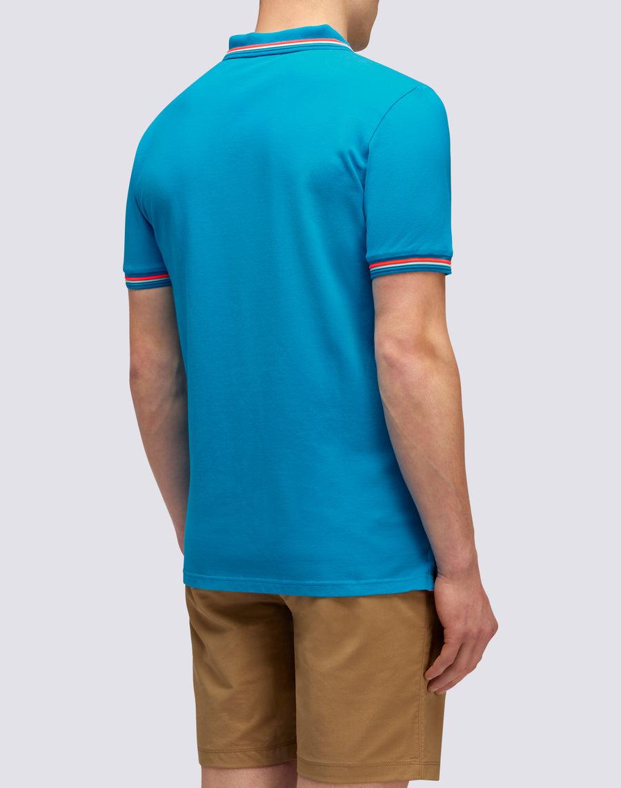 Sundek POLO BRICE IN COTONE PIQUET CON DETTAGLI TRICOLOR m779plj6500-67403 Moda