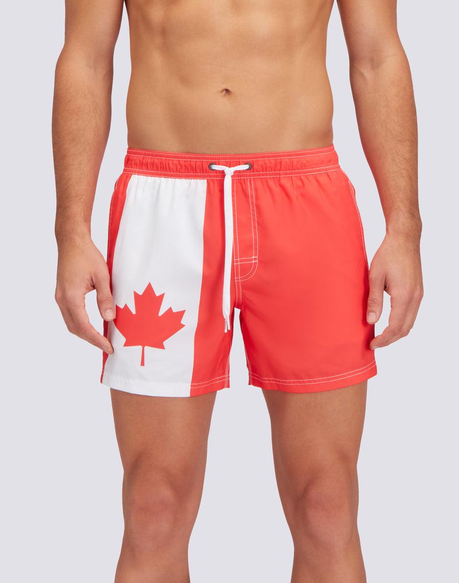 Sundek COSTUME DA BAGNO CORTO VITA ELASTICATA POLIESTERE RICICLATO REPREVE® BANDIERA CANADA M504BDRT3FGA42FG Negozi Online