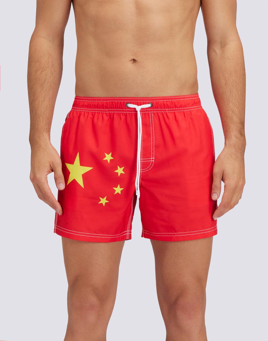 Sundek COSTUME DA BAGNO CORTO VITA ELASTICATA POLIESTERE RICICLATO REPREVE® BANDIERA CINA M504BDRT3FG425FG Shopping Online