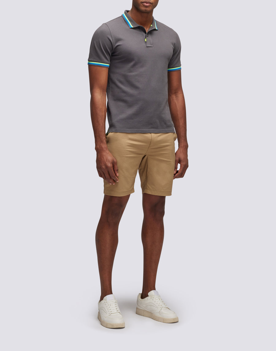 Sundek polo brice in cotone piquet con dettagli tricolor M779PLJ6500-10317 Fino Al -60%