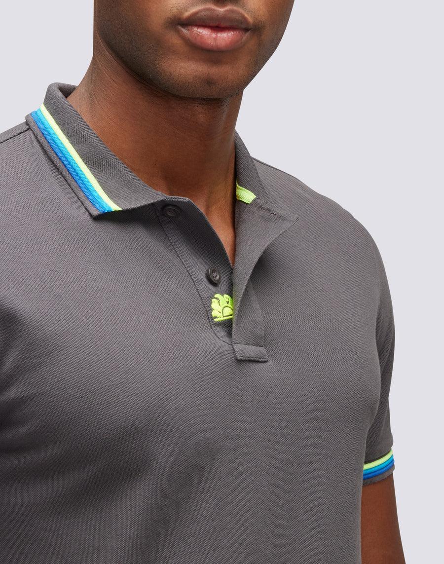 Sundek polo brice in cotone piquet con dettagli tricolor M779PLJ6500-10317 Fino Al -60%
