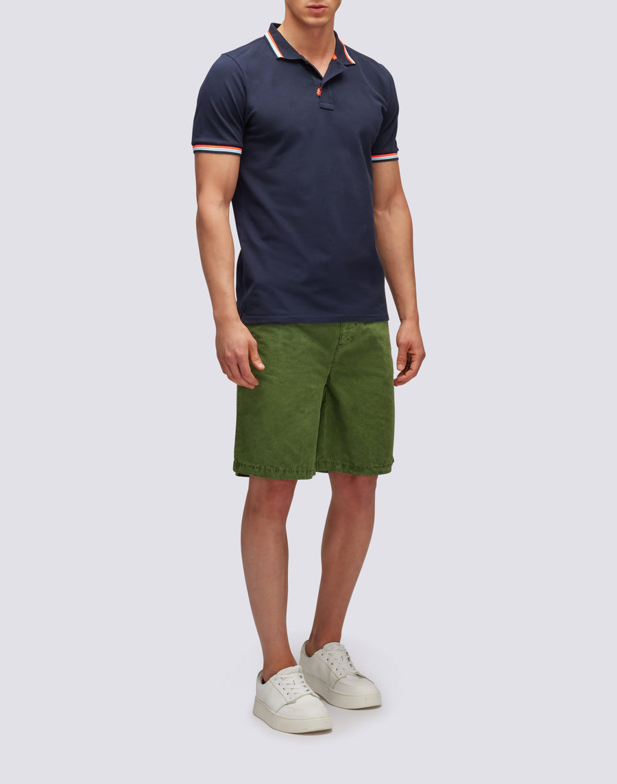 Sundek polo brice in cotone piquet con dettagli tricolor M779PLJ6500-00724 Sottocosto