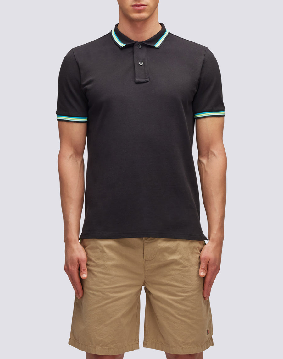 Sundek polo brice in cotone piquet con dettagli tricolor M779PLJ6500-00435 Novità