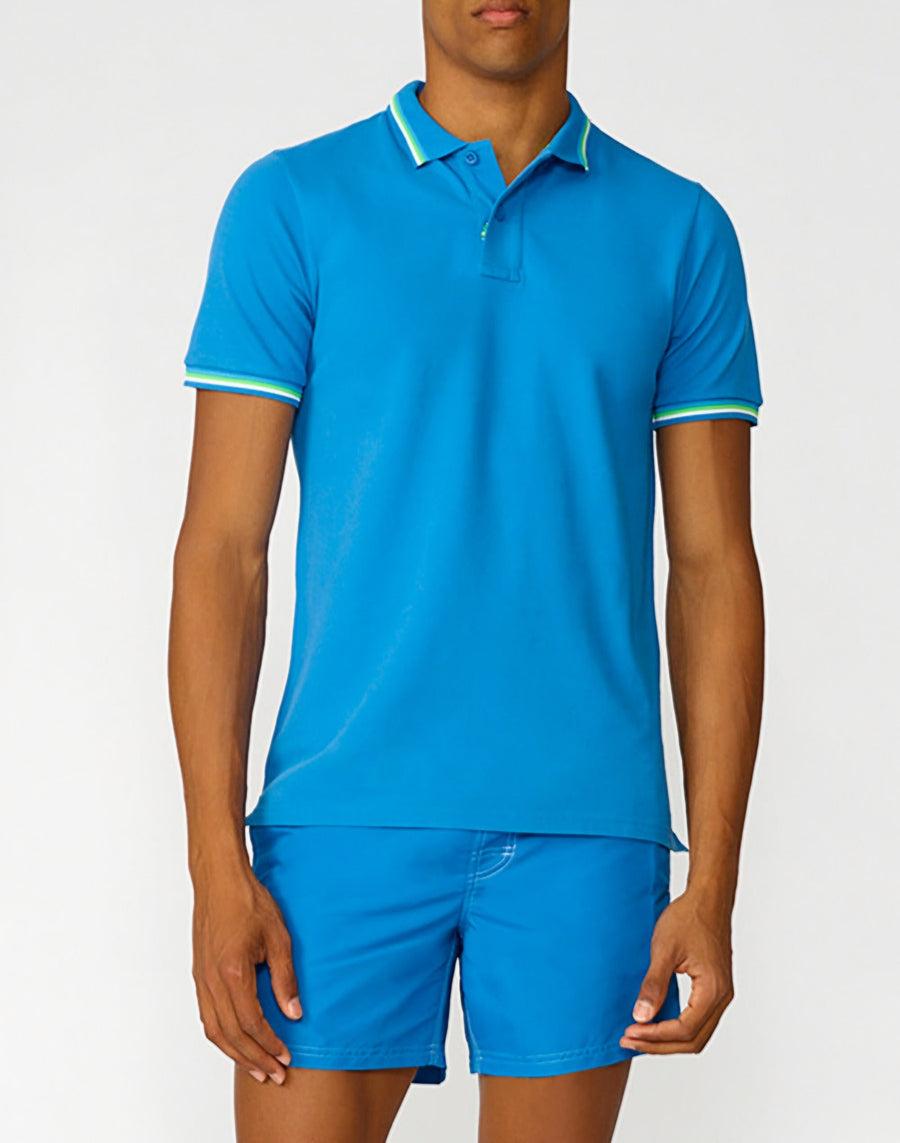 Sundek polo brice in cotone piquet con dettagli tricolor M779PLJ6500-08908 Presa
