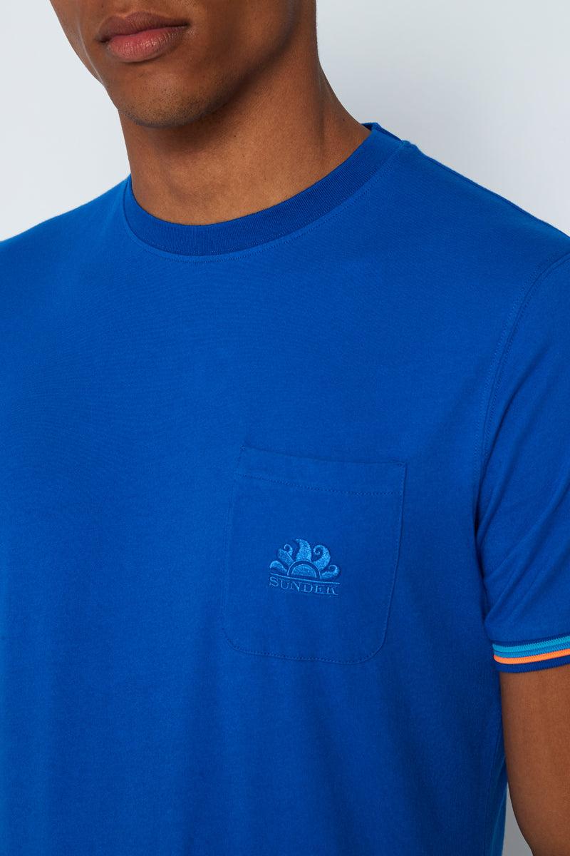 Sundek t-shirt finn girocollo con taschino M775TEJ7800-67502 Outlet
