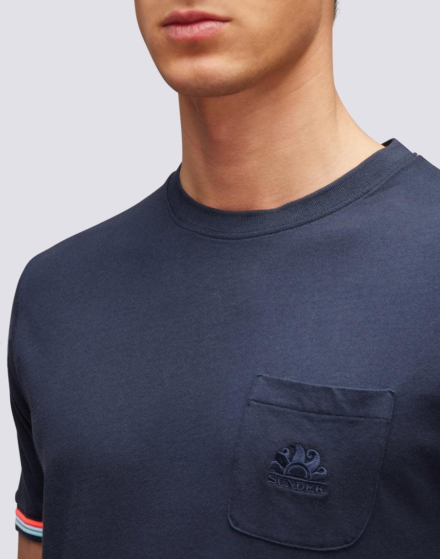 Sundek t-shirt finn girocollo con taschino M775TEJ7800-00724 Saldi