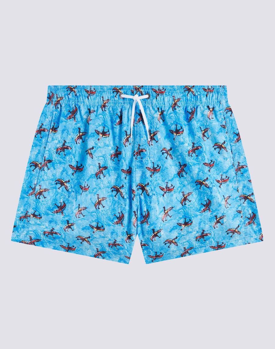 Sundek costume da bagno corto a vita elasticata microstampa banana surf m505bdrt3li-004li Nuova