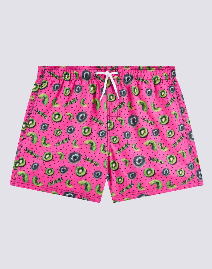 Sundek costume da bagno corto a vita elasticata microstampa kiwi boost m633bdrt4gu-082gu Moda