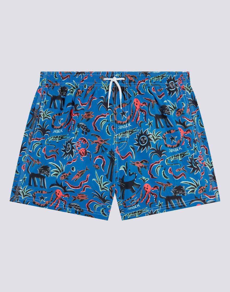 Sundek costume da bagno corto vita elasticata stampa safari surprise repreve® m504bdrt3li-004li Acquista Ora