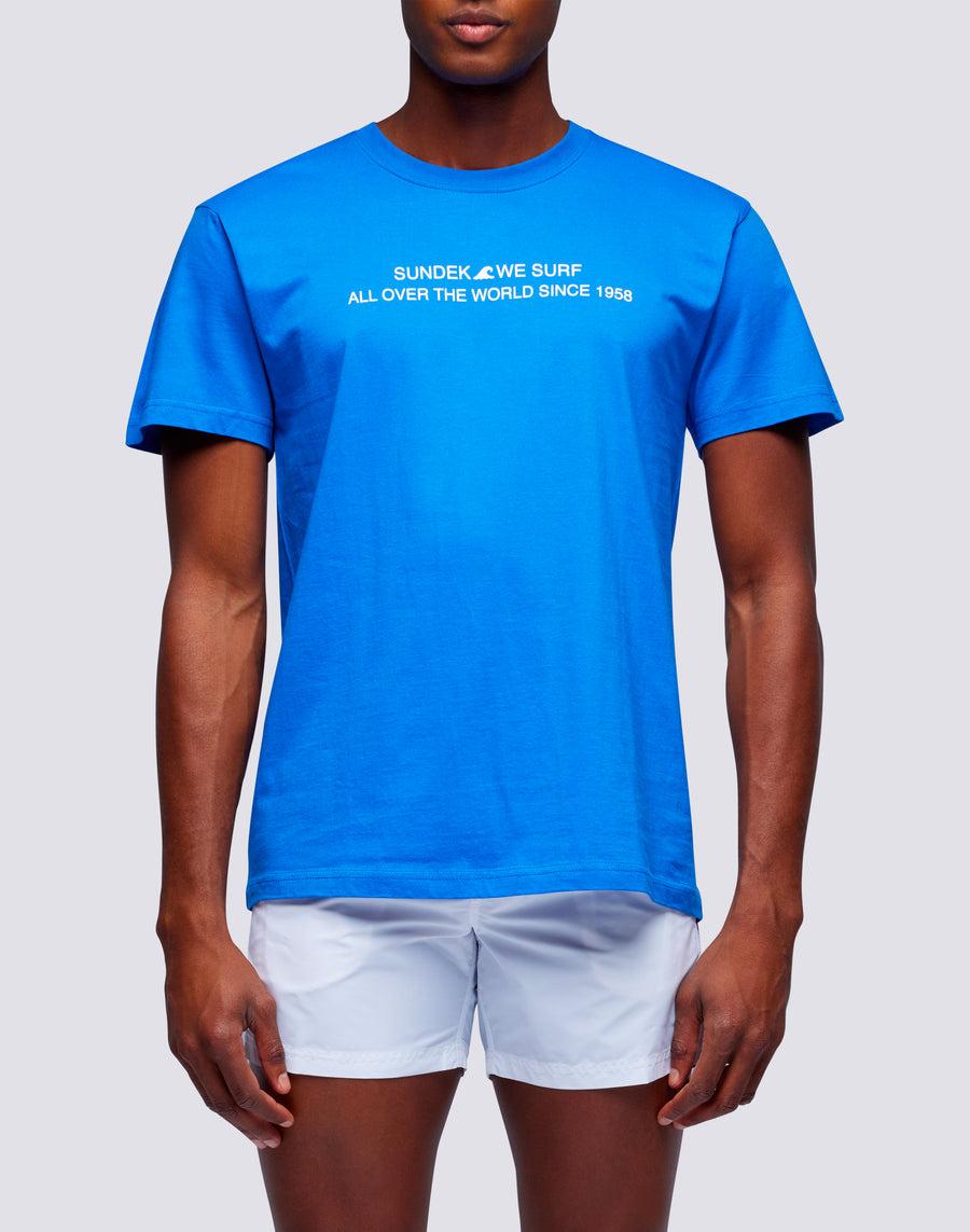 Sundek t-shirt uomo in cotone capsule flag m633bdrt4km-008km Italy