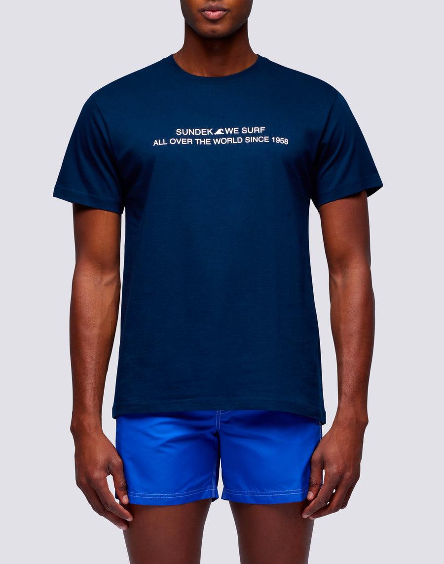 Sundek t-shirt uomo in cotone capsule flag m669tesj500-00600 2025