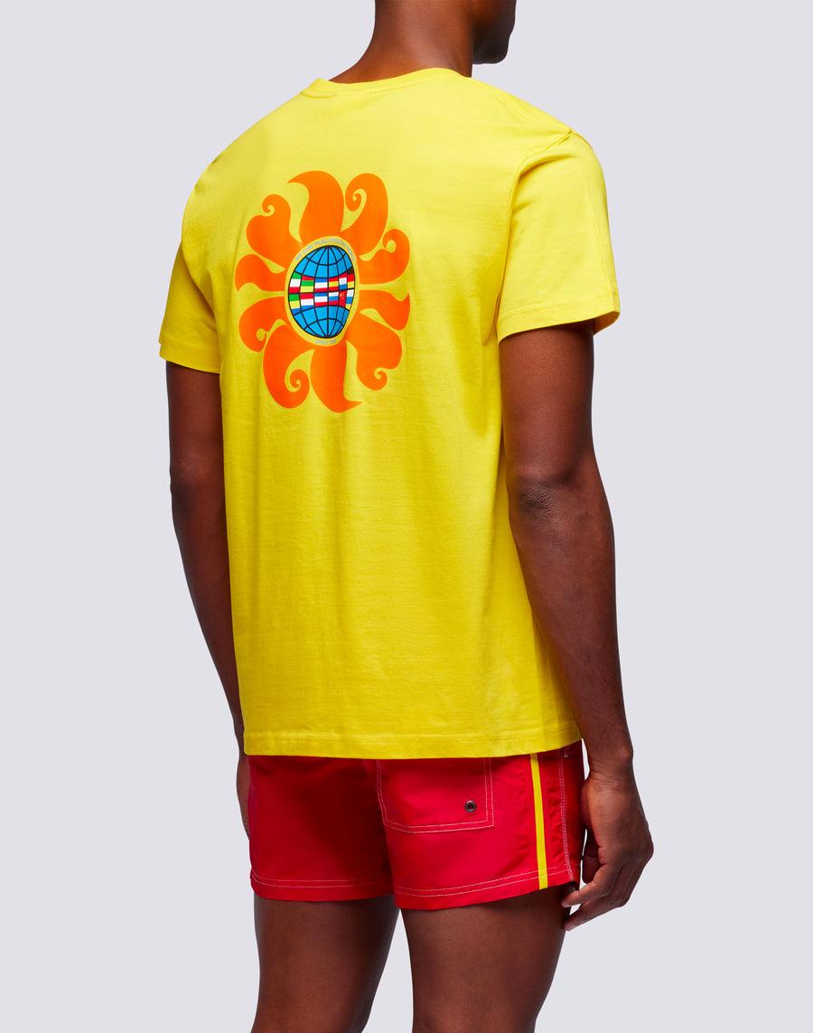 Sundek t-shirt uomo in cotone capsule flag m669tesj500-00700 Nuovo