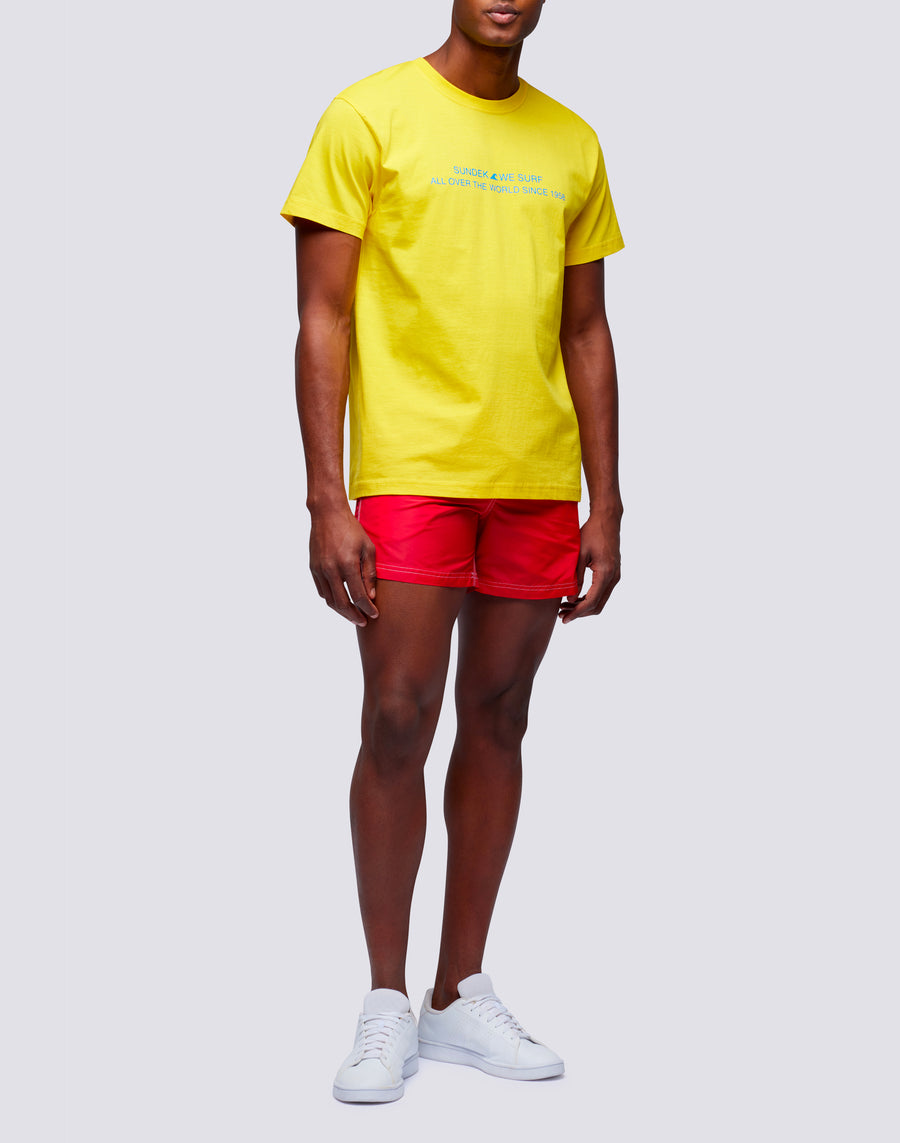Sundek t-shirt uomo in cotone capsule flag m669tesj500-00700 Nuovo