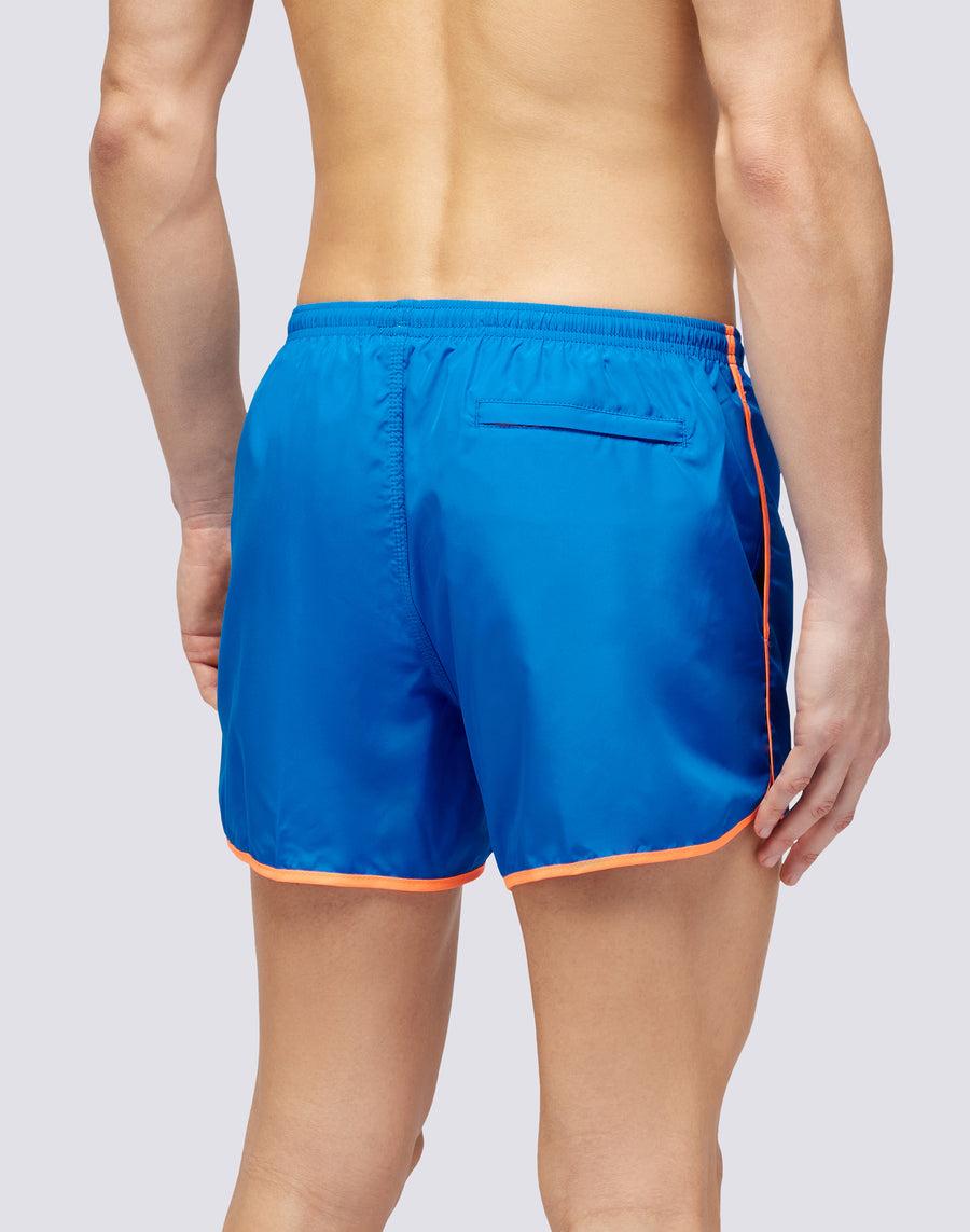 Sundek COSTUME DA BAGNO CORTO CON VITA ELASTICATA E SPACCHI LATERALI ROTONDI m680bdp0300-08904 Saldi Di Fabbrica