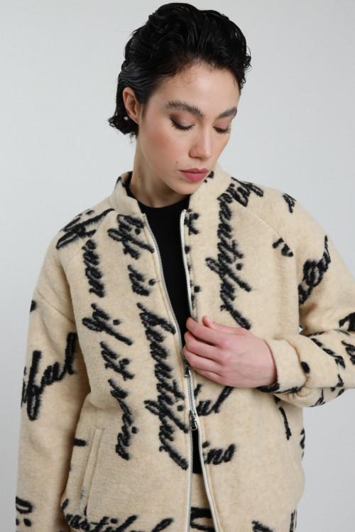 Susy Mix Bomber in Lana Cotta Latest fashion