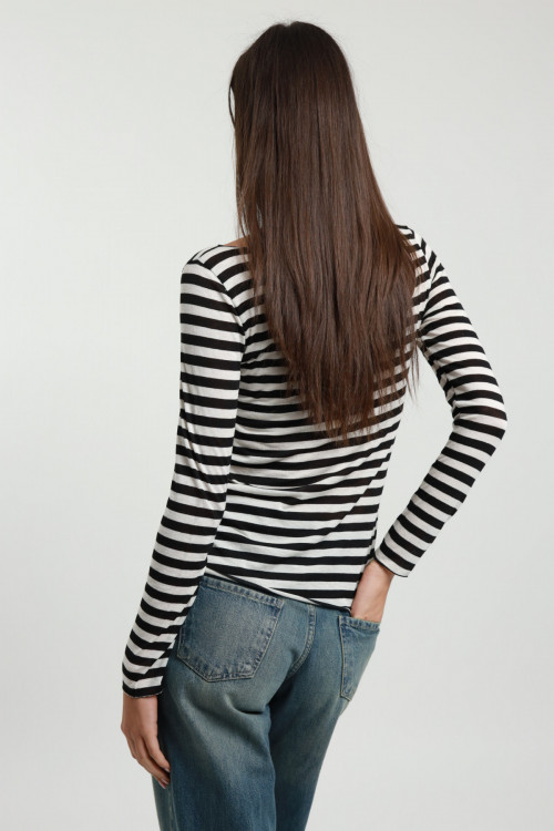 Susy Mix Maglia Righe Scollo Barchetta Fino al 60% di sconto