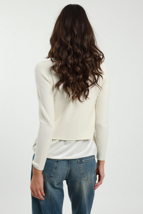 Susy Mix Cardigan Crop con Laccetto Spedizione Gratuita