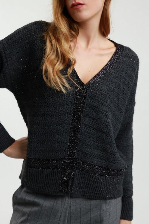 Susy Mix Cardigan Lurex Presa