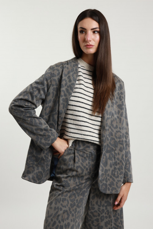 Susy Mix Blazer Over Maculato In Saldo