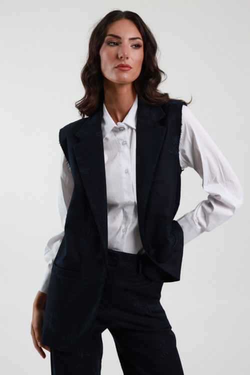 Susy Mix Gilet Ricamato Pezzi Unici