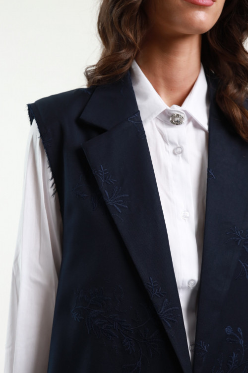 Susy Mix Gilet Ricamato Pezzi Unici