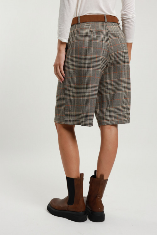 Susy Mix Bermuda Check con Cintura Shopping Online